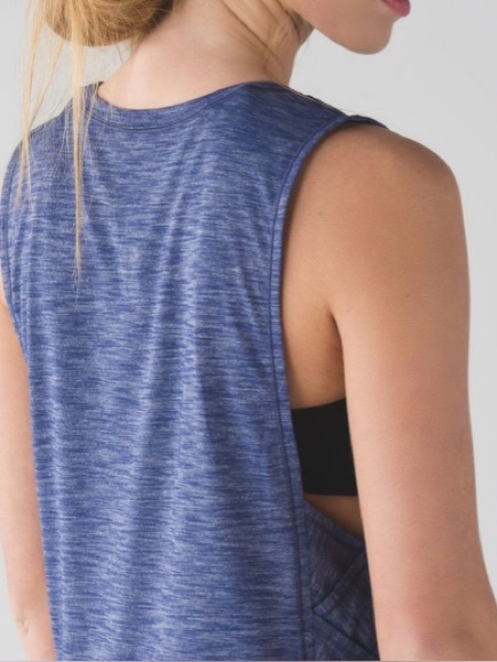 Lululemon Women’s Sz 6/8? Heathered Hero Blue Var-City Muscle Tank - Picture 6 of 16